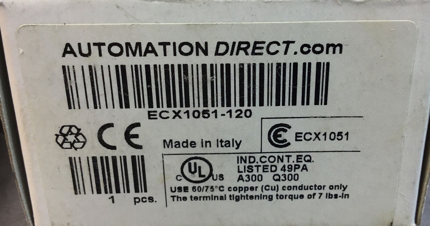 Automation Direct ECX1051-120, 250 V Max, 3 W Max. Red LED Indicator Light  4B