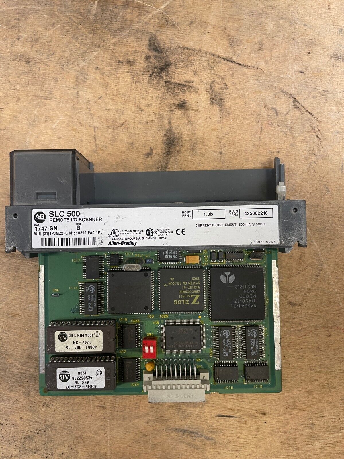 Allen-Bradley SLC 500 Black & Green Remote I/O Scanner 1747SN series B E12