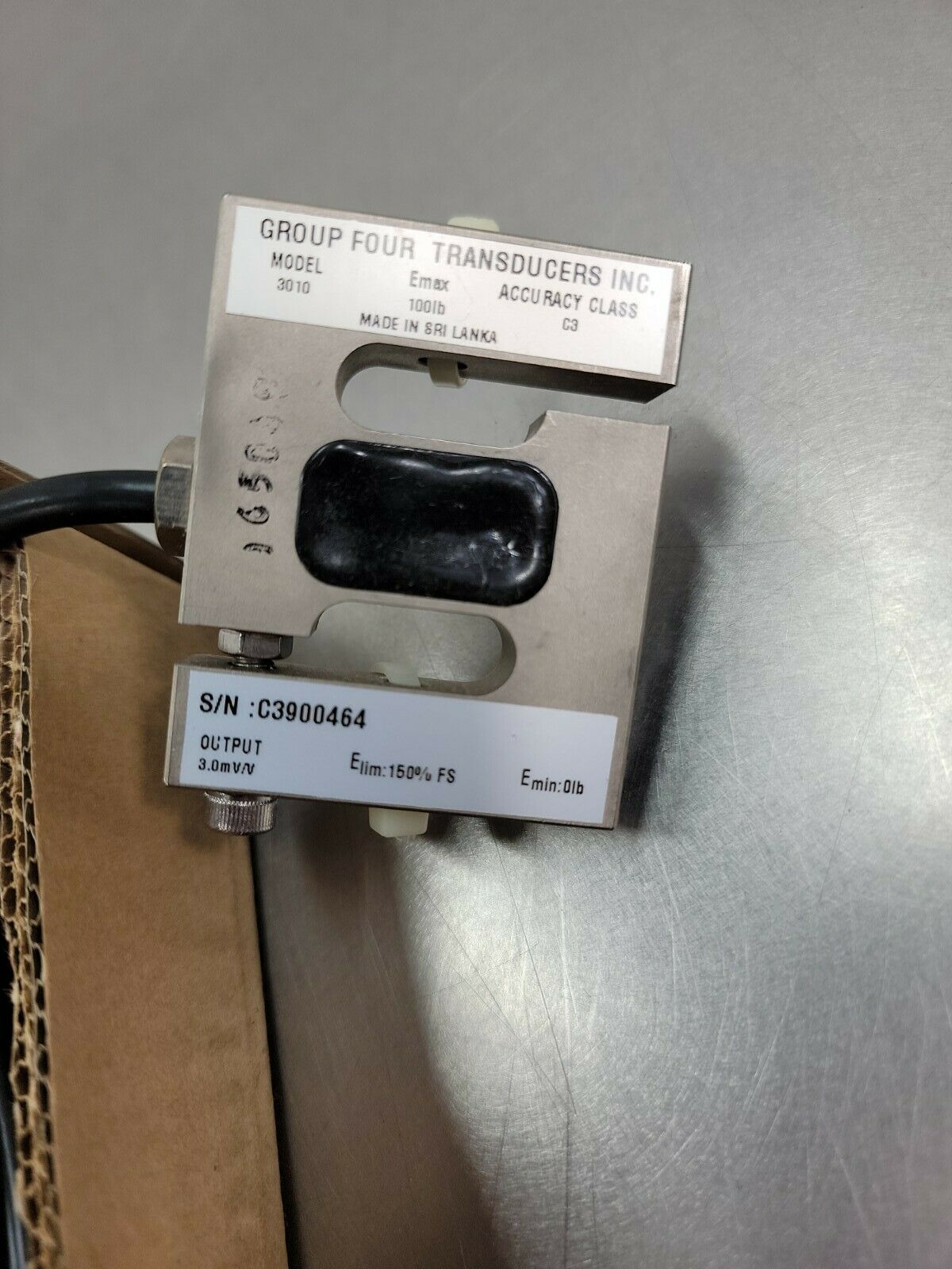 NEW GROUP FOUR TRANSDUCERS INC. 3010 LOAD CELL 100lb loc.6C