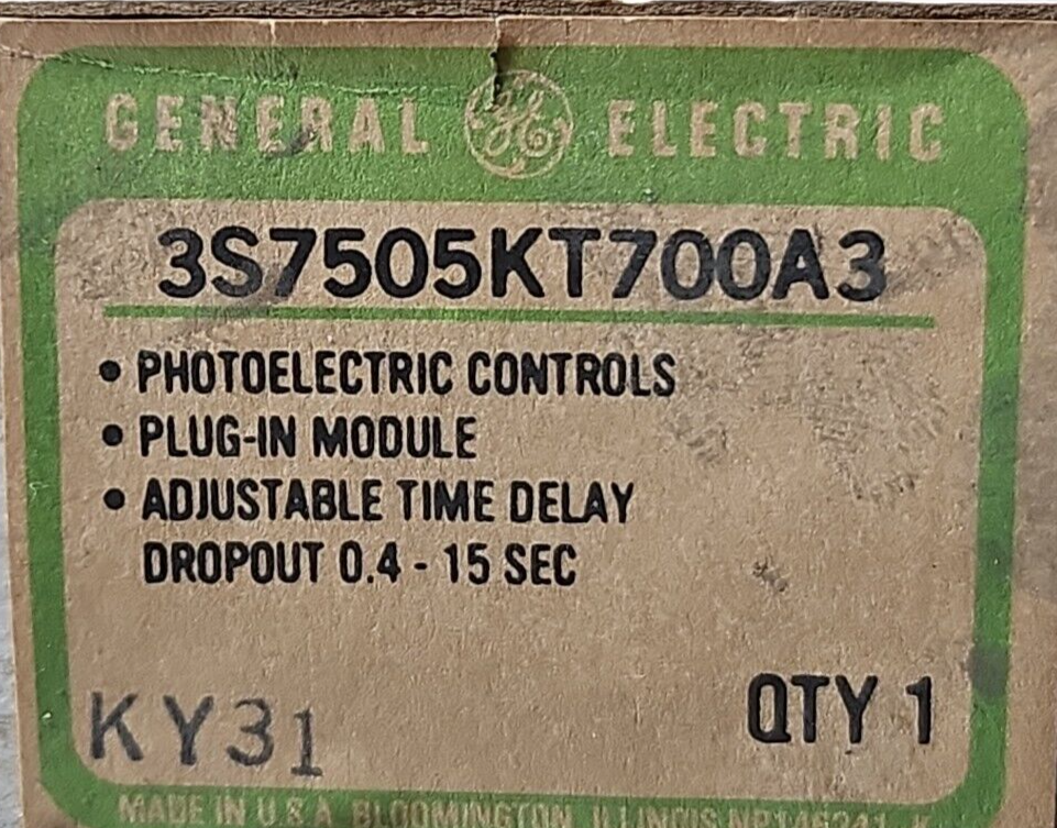 General Electric 3S7505KT700A3 Time delay module.                Loc3D21