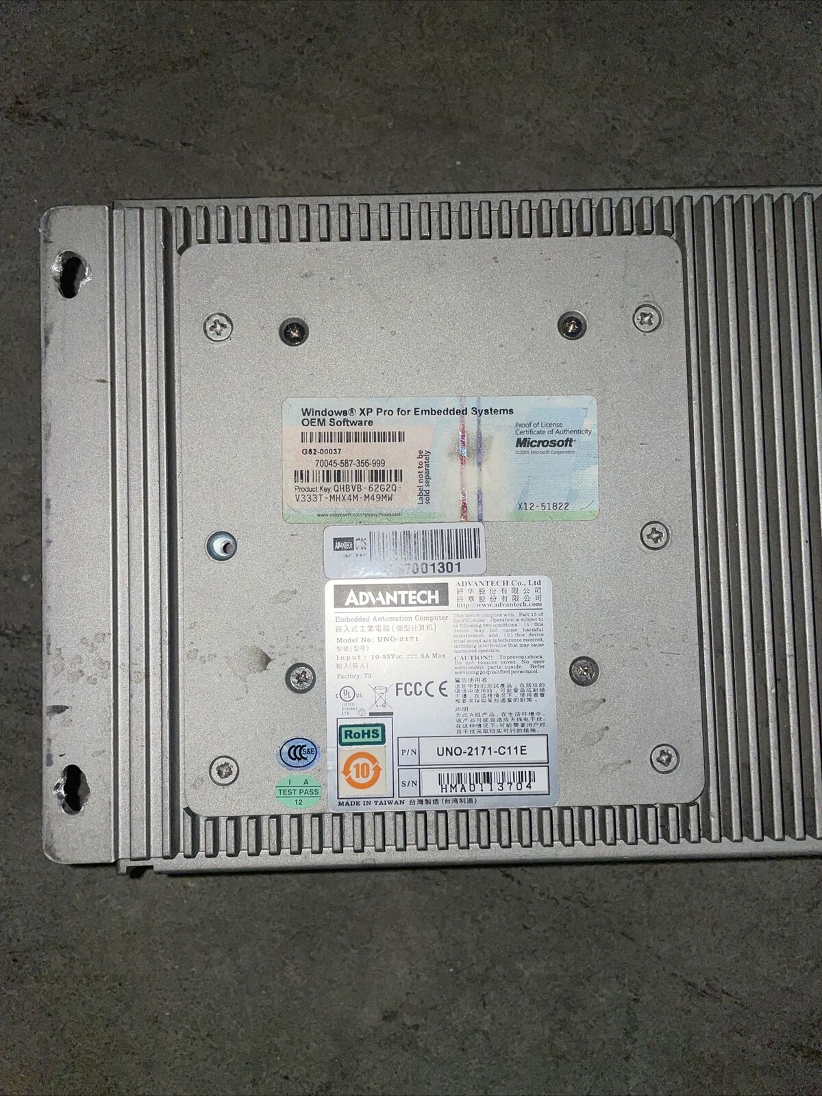 Advantech Embedded Automation Computer UNO-2171-C11E Windows XP Pro OEM Software