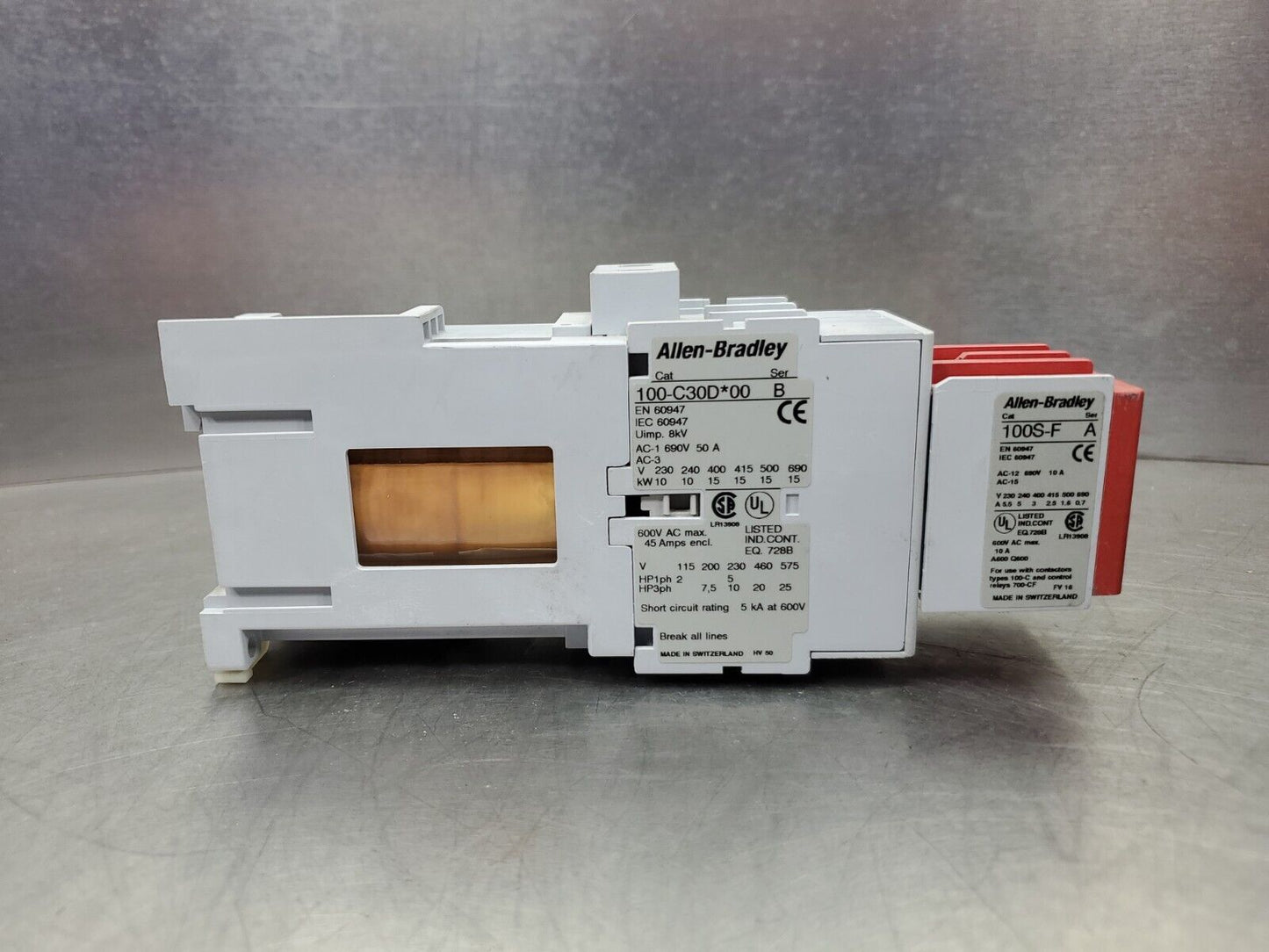 ALLEN BRADLEY 100S-C30DJ22C CONTACTOR UNIT.                                4D-24