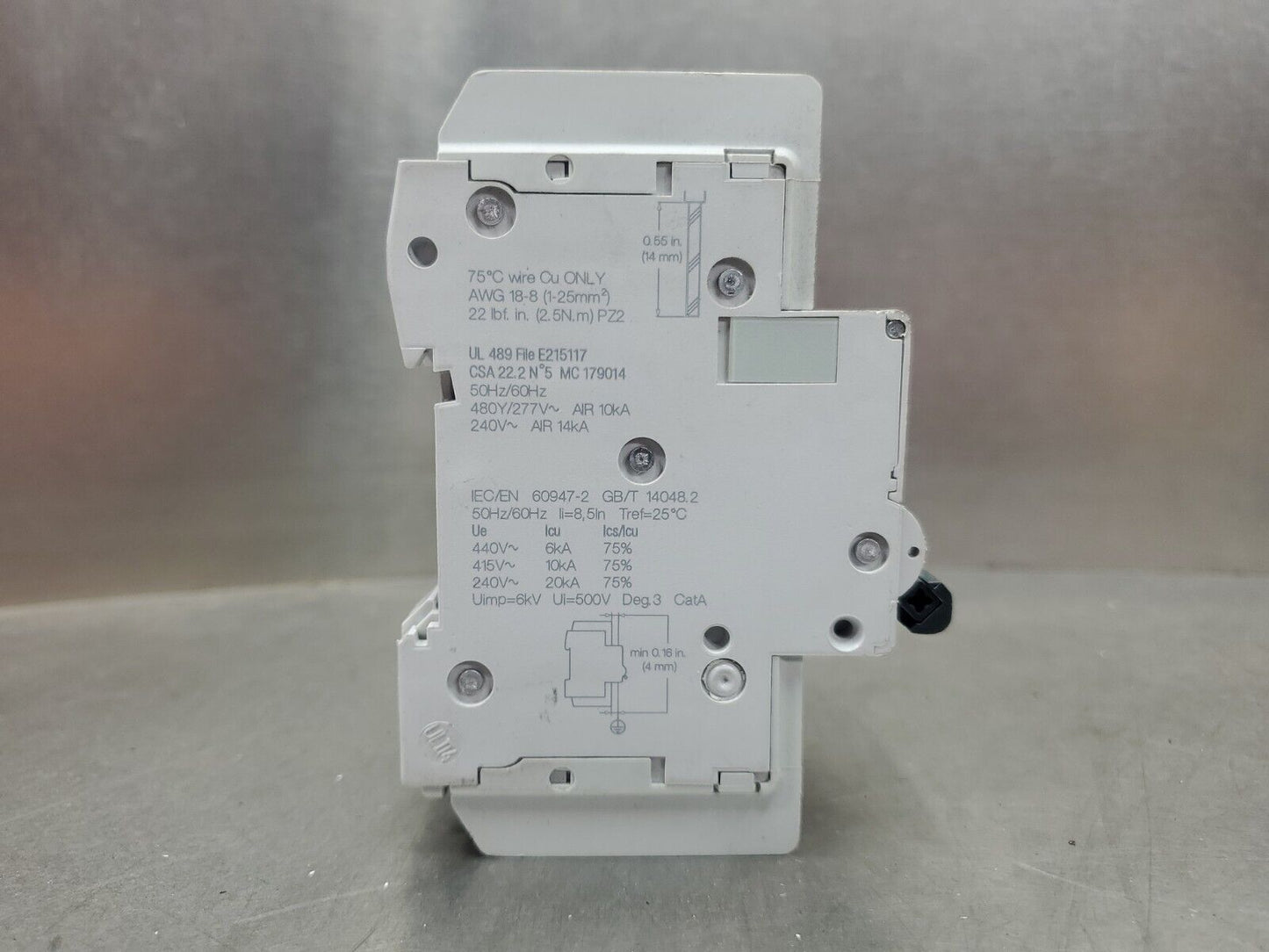 Schneider Electric Multi 9 C60BP 3-Pole 10A Circuit Breaker.            4E-6