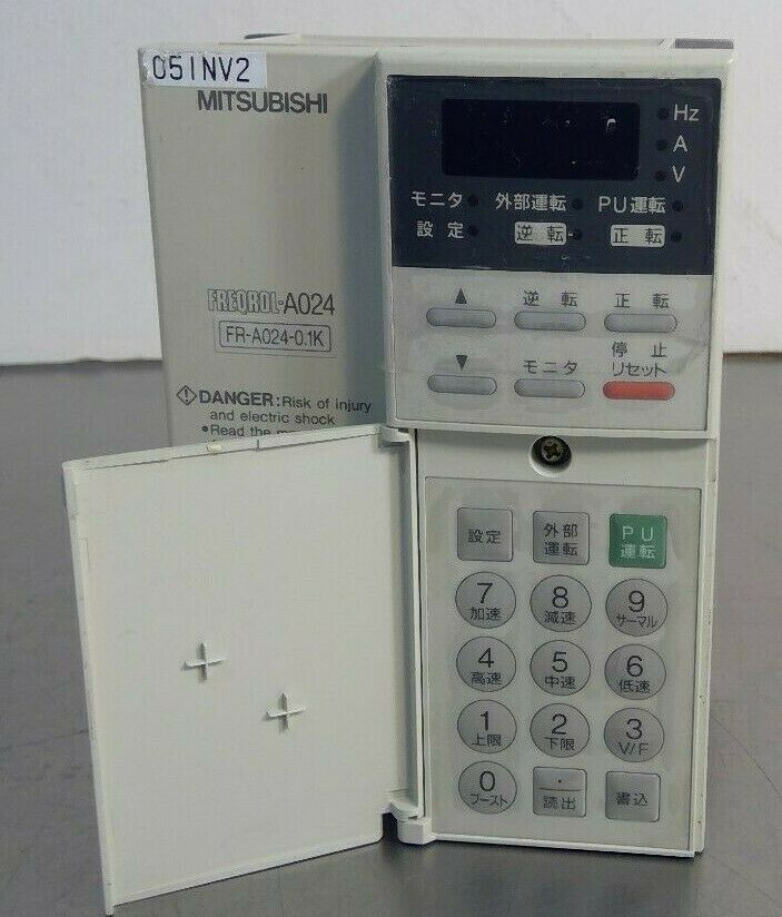 Mitsubishi Electric FR-A024-0.1KP Inverter Drive - FR-PU03 Parameter Unit     1D